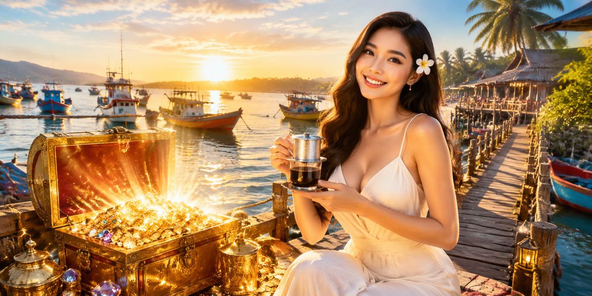 Khu vực Mũi Né với người dùng thư giãn bên biển, truy cập kèo cá cược thể thao trên thiết bị di động